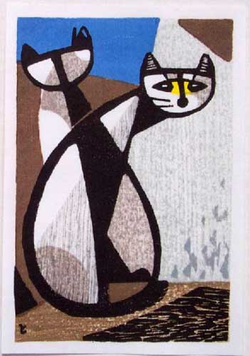 Inagaki Tomoo (1902-1980), Yellow Faced Cat